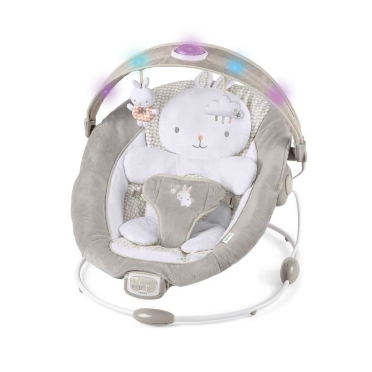 INGENUITY Transat bébé confort Petit Lapin, Arche d'éveil lumineuse, Coussin réducteur amovible, Cadeau Noel bébé INGENUITY Transat bébé confort Petit Lapin, Arche d'éveil lumineuse, Coussin réducteur amovible, Cadeau Noel bébé