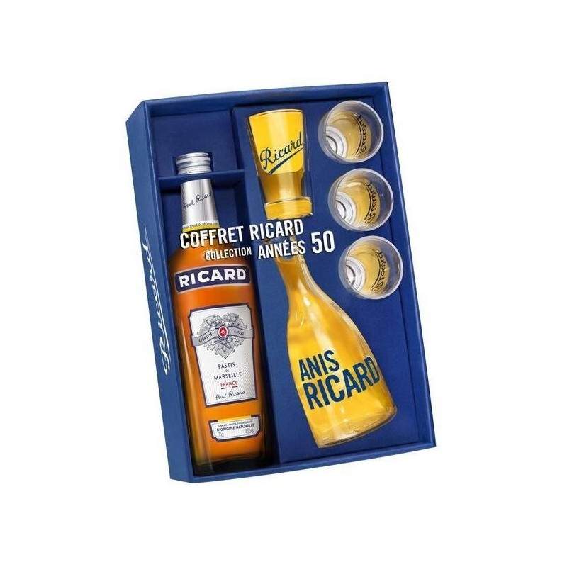 Coffret Ricard - Pastis de Marseille - Années 50 - Apéritif anisé - Coffret Ricard - Pastis de Marseille - Années 50 - Apéritif anisé -