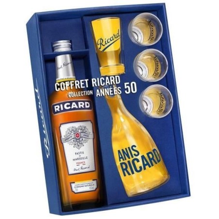 Coffret Ricard - Pastis de Marseille - Années 50 - Apéritif anisé -