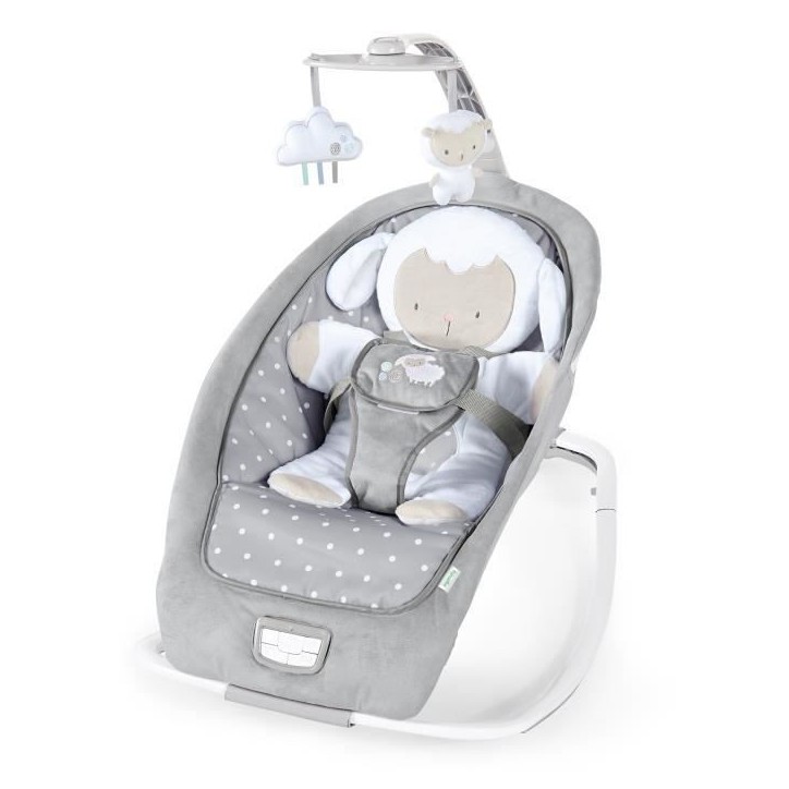 INGENUITY Transat pour bébé bascule évolutif pliable - Petit Mouton - Position fixe ou bascule,Cadeau Noel bébé INGENUITY Transat pour bébé bascule évolutif pliable - Petit Mouton - Position fixe ou bascule,Cadeau Noel bébé