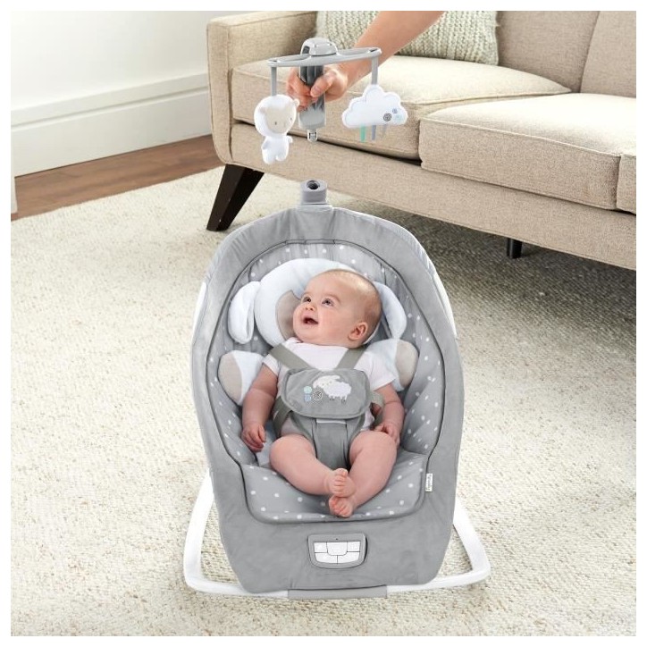 INGENUITY Transat pour bébé bascule évolutif pliable - Petit Mouton - Position fixe ou bascule,Cadeau Noel bébé INGENUITY Transat pour bébé bascule évolutif pliable - Petit Mouton - Position fixe ou bascule,Cadeau Noel bébé