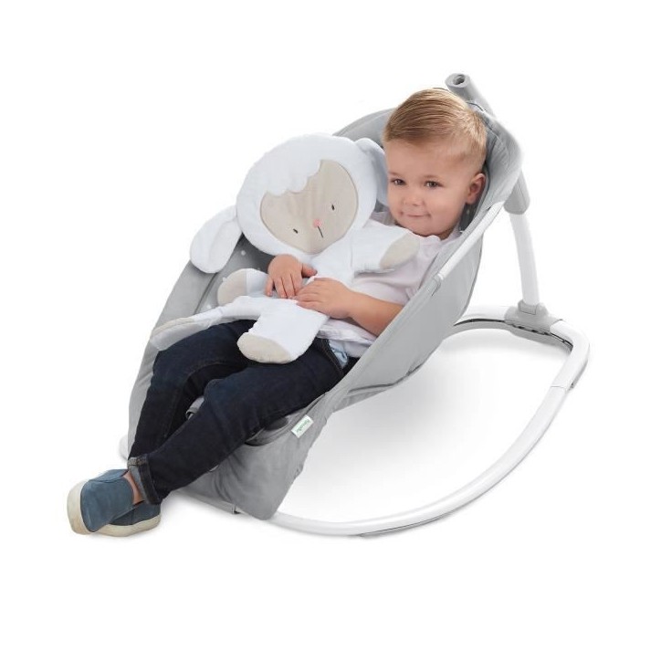 INGENUITY Transat pour bébé bascule évolutif pliable - Petit Mouton - Position fixe ou bascule,Cadeau Noel bébé INGENUITY Transat pour bébé bascule évolutif pliable - Petit Mouton - Position fixe ou bascule,Cadeau Noel bébé