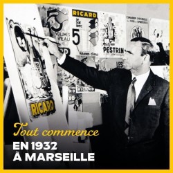 Coffret Ricard - Pastis de Marseille - Années 50 - Apéritif anisé -