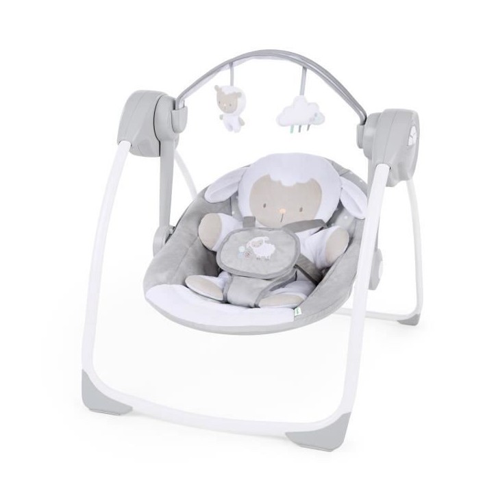 INGENUITY Transat pour bébé Balancelle électrique pliable - Petit Mouton - Arche et jouets amovible, Cadeau Noel bébé INGENUITY Transat pour bébé Balancelle électrique pliable - Petit Mouton - Arche et jouets amovible, Cadeau Noel bébé