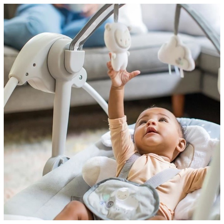 INGENUITY Transat pour bébé Balancelle électrique pliable - Petit Mouton - Arche et jouets amovible, Cadeau Noel bébé INGENUITY Transat pour bébé Balancelle électrique pliable - Petit Mouton - Arche et jouets amovible, Cadeau Noel bébé