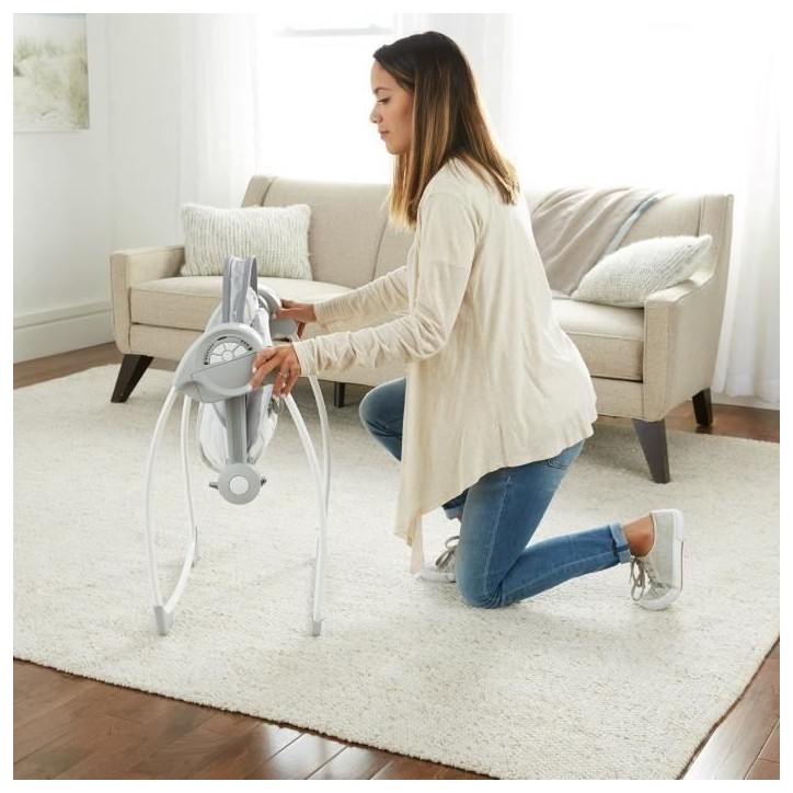 INGENUITY Transat pour bébé Balancelle électrique pliable - Petit Mouton - Arche et jouets amovible, Cadeau Noel bébé INGENUITY Transat pour bébé Balancelle électrique pliable - Petit Mouton - Arche et jouets amovible, Cadeau Noel bébé