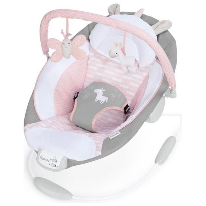 INGENUITY Transat pour bébé - Flora - Arche avec jouets d'éveil amovible, 8 Mélodies, Vibrations apaisantes, Cadeau Noel bé INGENUITY Transat pour bébé - Flora - Arche avec jouets d'éveil amovible, 8 Mélodies, Vibrations apaisantes, Cadeau Noel bé