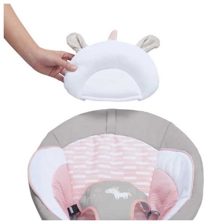 INGENUITY Transat pour bébé - Flora - Arche avec jouets d'éveil amovible, 8 Mélodies, Vibrations apaisantes, Cadeau Noel bé INGENUITY Transat pour bébé - Flora - Arche avec jouets d'éveil amovible, 8 Mélodies, Vibrations apaisantes, Cadeau Noel bé