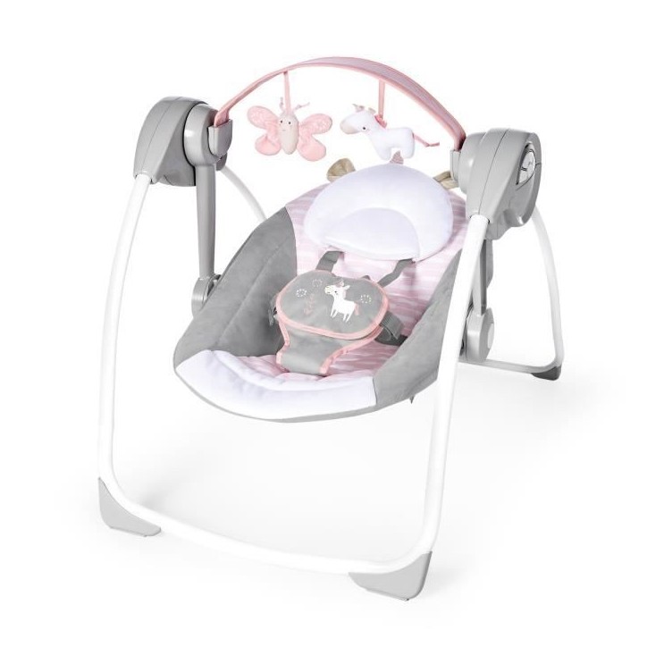 INGENUITY Transat pour bébé balancelle électrique pliable - Flora - Arche, Cadeau Noel bébé, réglages balancement, minuter INGENUITY Transat pour bébé balancelle électrique pliable - Flora - Arche, Cadeau Noel bébé, réglages balancement, minuter