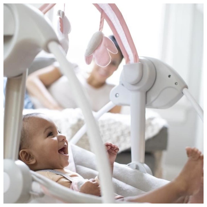 INGENUITY Transat pour bébé balancelle électrique pliable - Flora - Arche, Cadeau Noel bébé, réglages balancement, minuter INGENUITY Transat pour bébé balancelle électrique pliable - Flora - Arche, Cadeau Noel bébé, réglages balancement, minuter