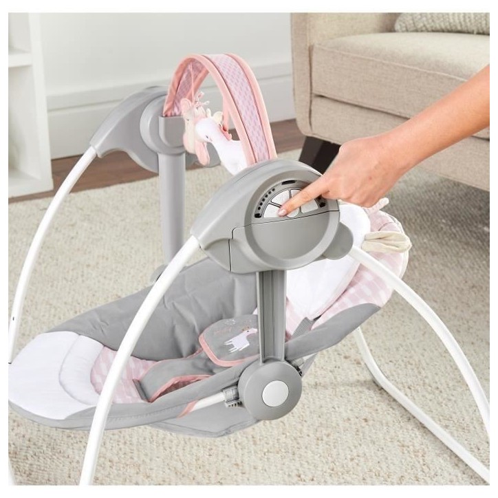 INGENUITY Transat pour bébé balancelle électrique pliable - Flora - Arche, Cadeau Noel bébé, réglages balancement, minuter INGENUITY Transat pour bébé balancelle électrique pliable - Flora - Arche, Cadeau Noel bébé, réglages balancement, minuter