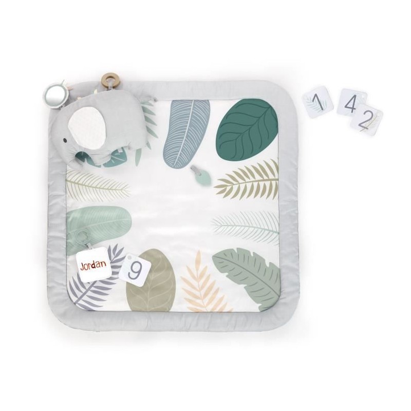 INGENUITY Tapis d'éveil bébé tout confort Petit Eléphant, 12 carte INGENUITY Tapis d'éveil bébé tout confort Petit Eléphant, 12 carte