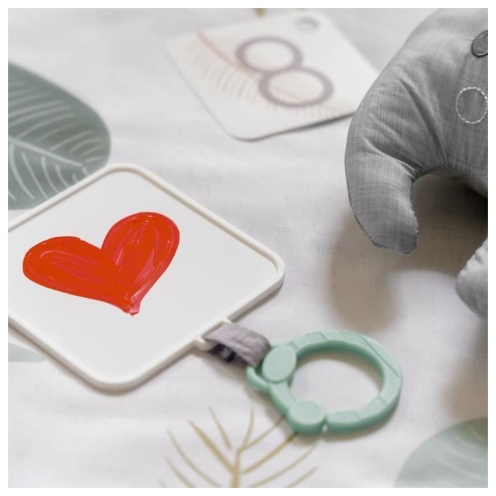 INGENUITY Tapis d'éveil bébé tout confort Petit Eléphant, 12 cartes étapes mensuelles et tableau personnalisable, Cadeau No INGENUITY Tapis d'éveil bébé tout confort Petit Eléphant, 12 cartes étapes mensuelles et tableau personnalisable, Cadeau No