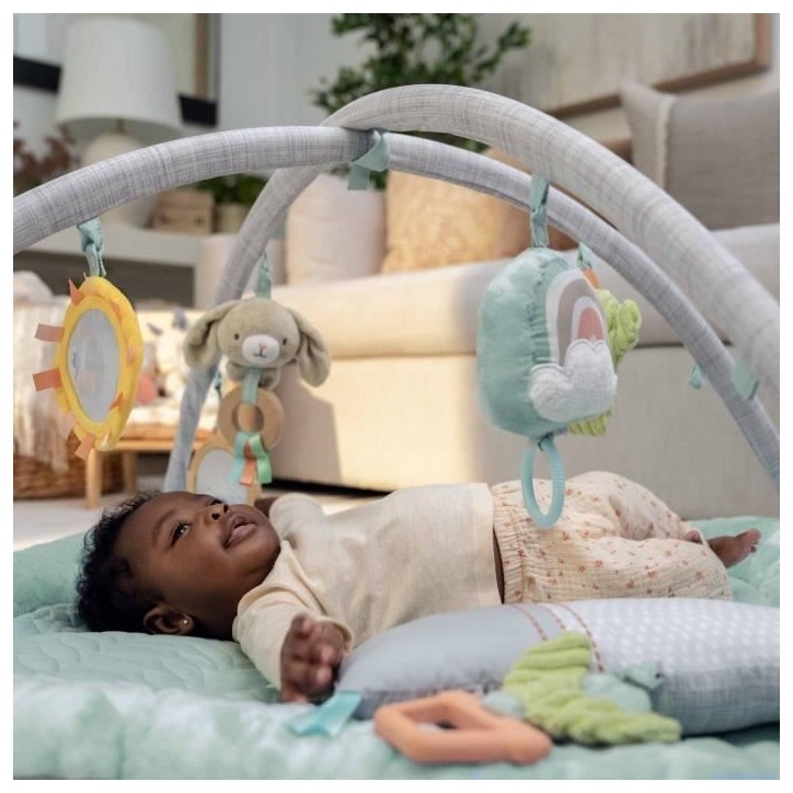 INGENUITY Tapis d'éveil au sol bébé Calm Spring Extra moelleux 6 jouets mutil sensoriels détachable INGENUITY Tapis d'éveil au sol bébé Calm Spring Extra moelleux 6 jouets mutil sensoriels détachable