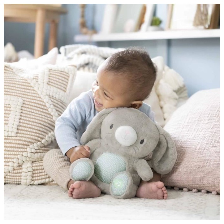 INGENUITY Doudou bébé lapin Sylvi, peluche, mélodies et vibrations apaisantes, lumineux, cadeau noel bébé INGENUITY Doudou bébé lapin Sylvi, peluche, mélodies et vibrations apaisantes, lumineux, cadeau noel bébé