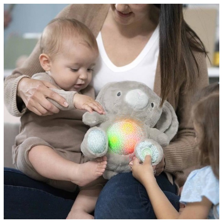 INGENUITY Doudou bébé lapin Sylvi, peluche, mélodies et vibrations apaisantes, lumineux, cadeau noel bébé INGENUITY Doudou bébé lapin Sylvi, peluche, mélodies et vibrations apaisantes, lumineux, cadeau noel bébé
