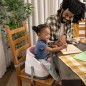 INGENUITY Réhausseur de chaise bébé enfant de 6 mois a 3 ans, Base 2 en 1 Pivoine, plateau amovible, rangement et nettoyage f