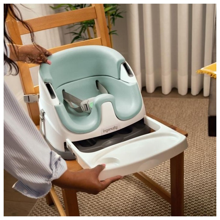 INGENUITY Réhausseur de chaise bébé enfant de 6 mois a 3 ans, Base 2 en 1 Brume, Cadeau Noel bébé INGENUITY Réhausseur de chaise bébé enfant de 6 mois a 3 ans, Base 2 en 1 Brume, Cadeau Noel bébé