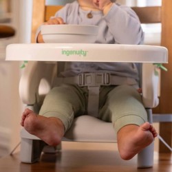 INGENUITY Rehausseur de chaise deluxe pliable gris, nomade avec tablet