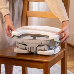INGENUITY Rehausseur de chaise deluxe pliable gris, nomade avec tablet