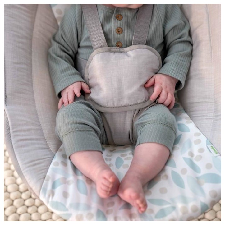 INGENUITY Transat bébé balancelle électrique pliable EndlessBloom, arche jouets, réglages balancement, minuterie, inclinaiso