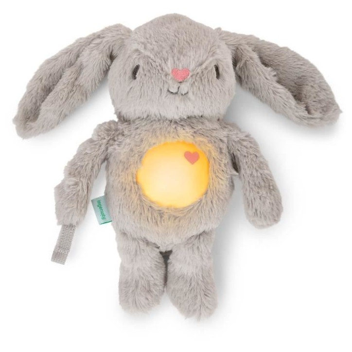 INGENUITY Veilleuse bébé, Doudou lapin, cadeau Noël, peluche Sylvie, réponds au pleurs de bébé, musicale, lumineux, attach INGENUITY Veilleuse bébé, Doudou lapin, cadeau Noël, peluche Sylvie, réponds au pleurs de bébé, musicale, lumineux, attach