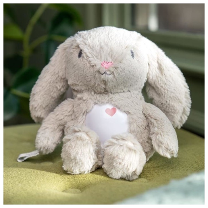 INGENUITY Veilleuse bébé, Doudou lapin, cadeau Noël, peluche Sylvie, réponds au pleurs de bébé, musicale, lumineux, attach INGENUITY Veilleuse bébé, Doudou lapin, cadeau Noël, peluche Sylvie, réponds au pleurs de bébé, musicale, lumineux, attach