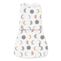 INGENUITY, Gigoteuse d'Emmaillotage, sac de couchage Lunes, pour mi-sa