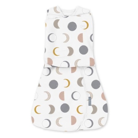 INGENUITY, Gigoteuse d'Emmaillotage, sac de couchage Lunes, pour mi-sa