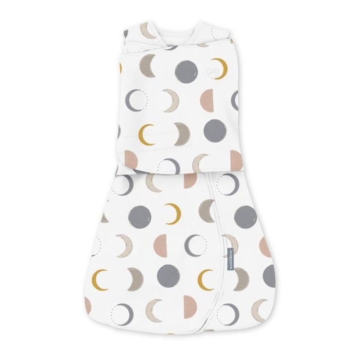 INGENUITY, Gigoteuse d'Emmaillotage, sac de couchage Lunes, pour mi-saison TOG 1. évolutive de 3 a 6 moiscertifié oeko-Tex INGENUITY, Gigoteuse d'Emmaillotage, sac de couchage Lunes, pour mi-saison TOG 1. évolutive de 3 a 6 moiscertifié oeko-Tex