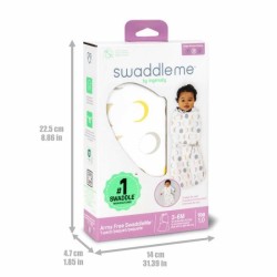 INGENUITY, Gigoteuse d'Emmaillotage, sac de couchage Lunes, pour mi-sa