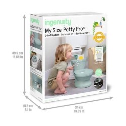 INGENUITY Mini Toilette enfant avec Réducteur de Toilette inclus, Cha
