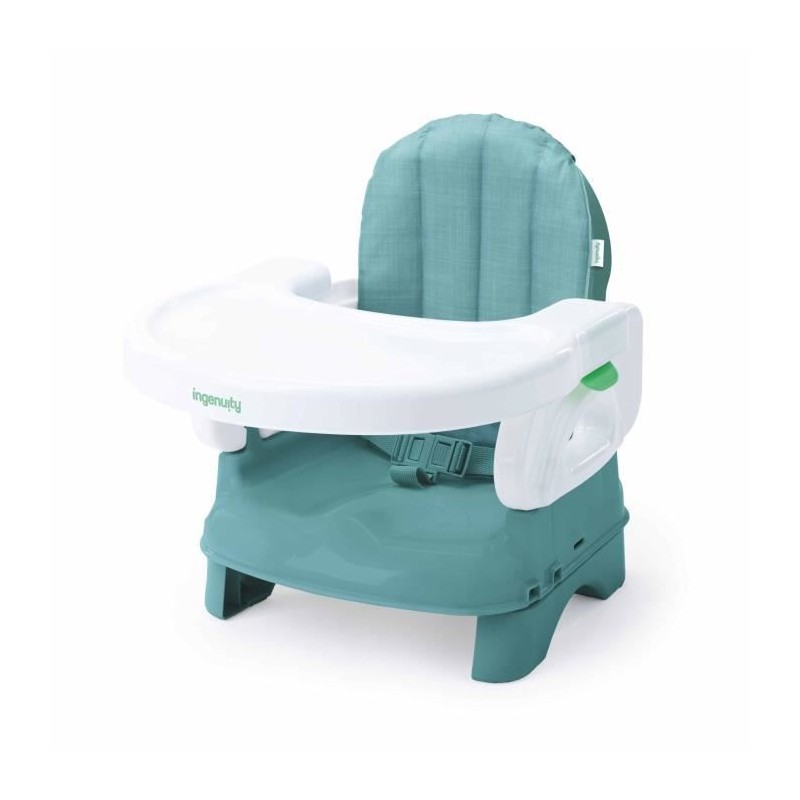 INGENUITY Rehausseur de chaise deluxe pliable turquoise, nomade avec t INGENUITY Rehausseur de chaise deluxe pliable turquoise, nomade avec t