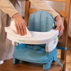 INGENUITY Rehausseur de chaise deluxe pliable turquoise, nomade avec t