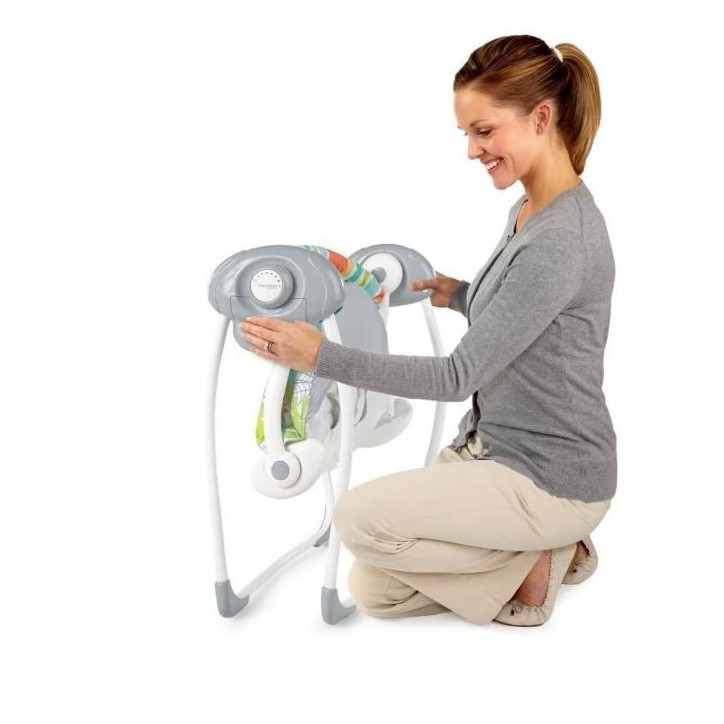 BRIGHT STARS Transat bébé balancelle électrique pliable Toucan arche jouets amovible, réglages balancement, minuterie BRIGHT STARS Transat bébé balancelle électrique pliable Toucan arche jouets amovible, réglages balancement, minuterie