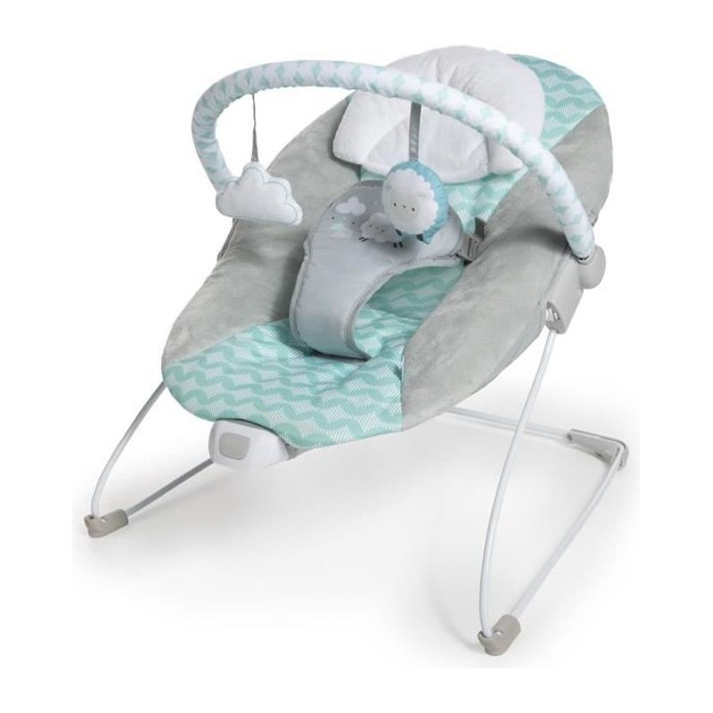 INGENUITY Transat bébé Nuages, Vibrations apaisantes, Arche d'éveil INGENUITY Transat bébé Nuages, Vibrations apaisantes, Arche d'éveil