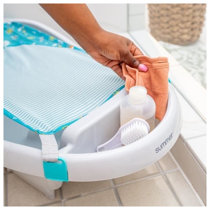 INGENUITY Baignoire bébé évolutive, grand confort, extra-large avec transat bébé hamac en tissu doux, jusqu'a 24 mois INGENUITY Baignoire bébé évolutive, grand confort, extra-large avec transat bébé hamac en tissu doux, jusqu'a 24 mois