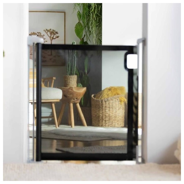 INGENUITY Barriere de sécurité enfant jusqu'a 136cm, Retractable, Auto Lock Easy Close, escalier, chien, animaux,facile a inst INGENUITY Barriere de sécurité enfant jusqu'a 136cm, Retractable, Auto Lock Easy Close, escalier, chien, animaux,facile a inst