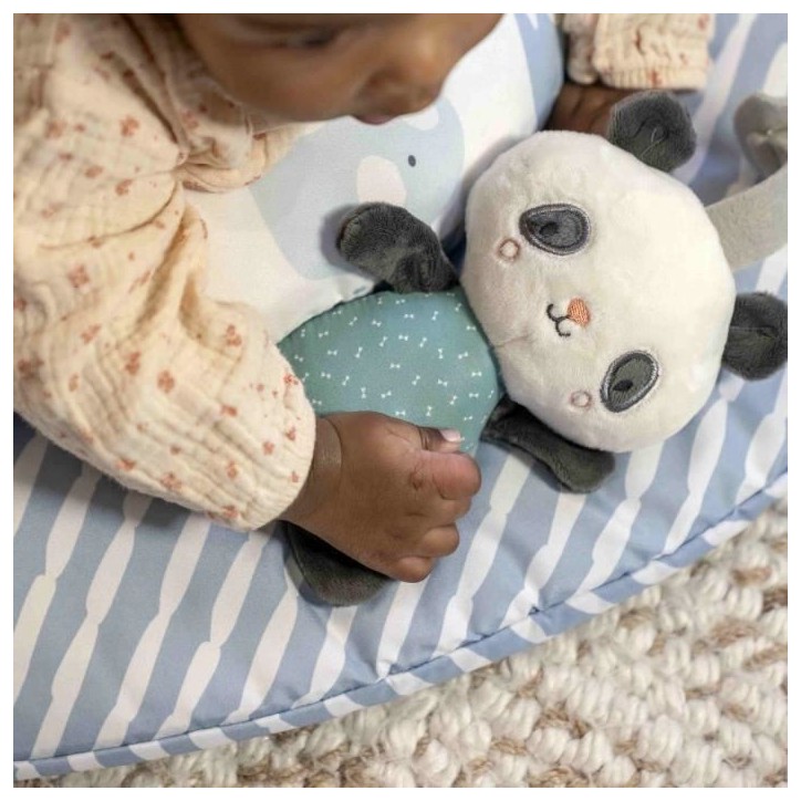 INGENUITY Tapis d'éveil bébé pliable Cosy Spot Elephant,coussin reversible, arche de jeux en bois, mirroir et jouets sensorie INGENUITY Tapis d'éveil bébé pliable Cosy Spot Elephant,coussin reversible, arche de jeux en bois, mirroir et jouets sensorie