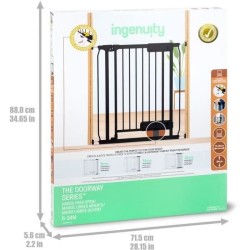 INGENUITY- Barriere de sécurité escalier enfants, animaux, ouverture