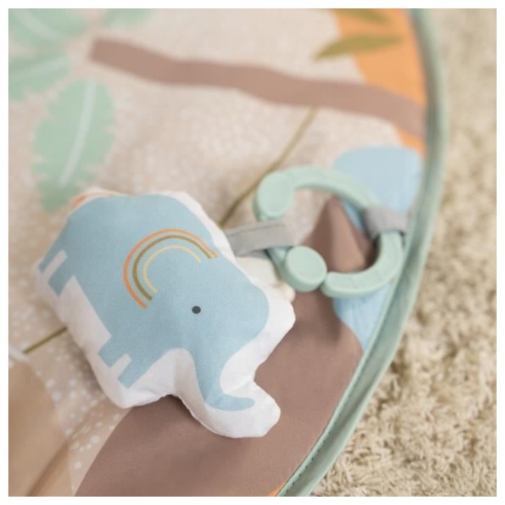 INGENUITY Tapis d'éveil bébé pliable WonderWood, rond avec arche de jeux en bois, mirroir et jouets bébé INGENUITY Tapis d'éveil bébé pliable WonderWood, rond avec arche de jeux en bois, mirroir et jouets bébé