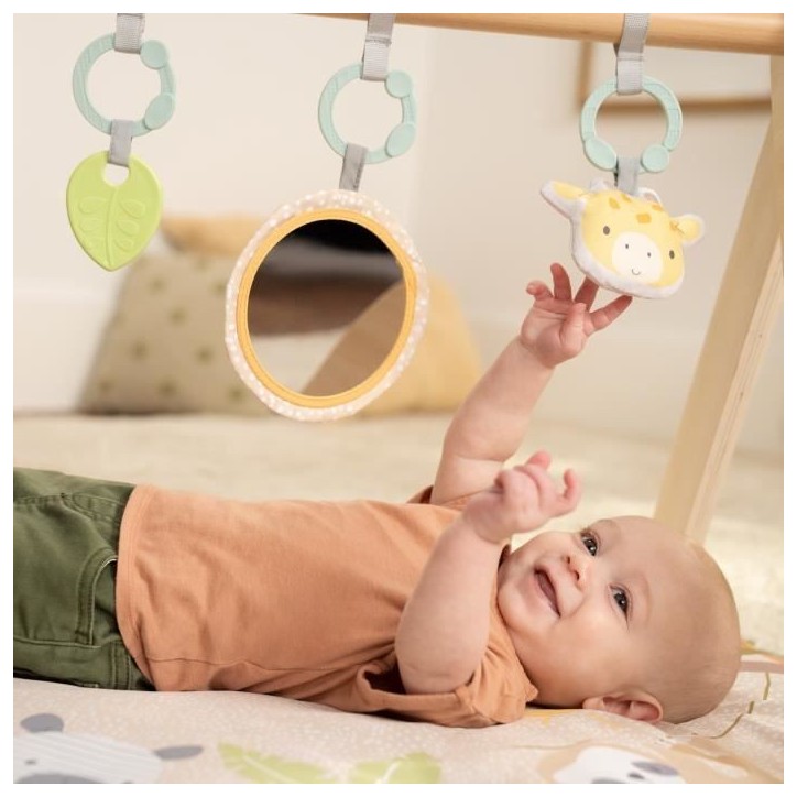 INGENUITY Tapis d'éveil bébé pliable WonderWood, rond avec arche de jeux en bois, mirroir et jouets bébé INGENUITY Tapis d'éveil bébé pliable WonderWood, rond avec arche de jeux en bois, mirroir et jouets bébé