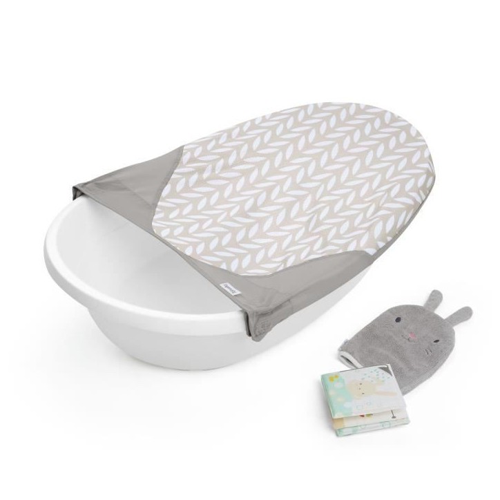 INGENUITY - Baignoire bébé Sylvi - Hamac évolutif de nourrisson jusqu'a 6 mois, gant de toilette et livre bain bébé inclus INGENUITY - Baignoire bébé Sylvi - Hamac évolutif de nourrisson jusqu'a 6 mois, gant de toilette et livre bain bébé inclus