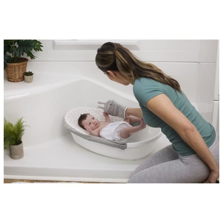 INGENUITY - Baignoire bébé Sylvi - Hamac évolutif de nourrisson jusqu'a 6 mois, gant de toilette et livre bain bébé inclus INGENUITY - Baignoire bébé Sylvi - Hamac évolutif de nourrisson jusqu'a 6 mois, gant de toilette et livre bain bébé inclus