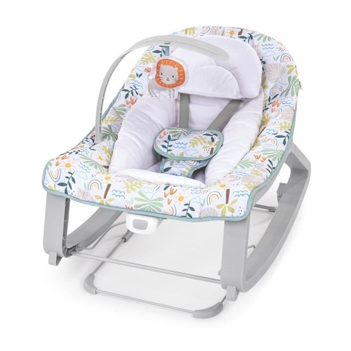 INGENUITY Transat bébé bascule évolutif 3-en-1 Keep Cozy -Tropical Rainbow- 3 Positions: arche avec jouets amovible, jusqu'a INGENUITY Transat bébé bascule évolutif 3-en-1 Keep Cozy -Tropical Rainbow- 3 Positions: arche avec jouets amovible, jusqu'a