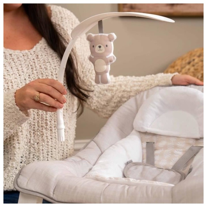 INGENUITY Transat bébé bascule évolutif 3-en-1 Keep Cozy -Linden- 3 Positions: arche avec jouets peluches amovible, jusqu'a 1 INGENUITY Transat bébé bascule évolutif 3-en-1 Keep Cozy -Linden- 3 Positions: arche avec jouets peluches amovible, jusqu'a 1