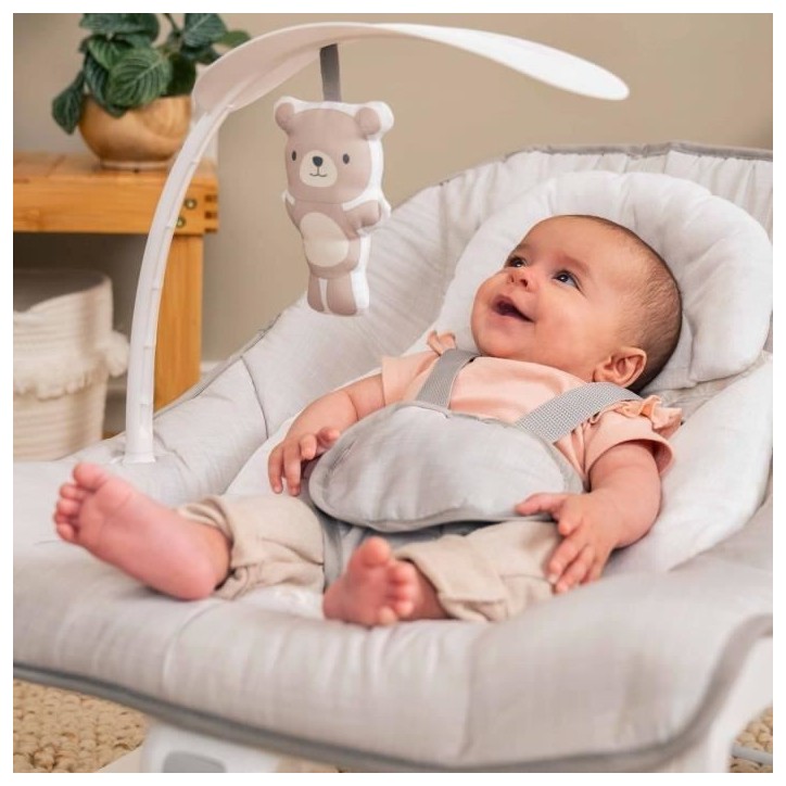 INGENUITY Transat bébé bascule évolutif 3-en-1 Keep Cozy -Linden- 3 Positions: arche avec jouets peluches amovible, jusqu'a 1 INGENUITY Transat bébé bascule évolutif 3-en-1 Keep Cozy -Linden- 3 Positions: arche avec jouets peluches amovible, jusqu'a 1