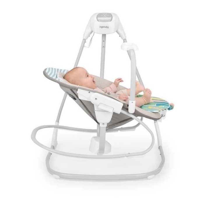 INGENUITY Balancelle électrique et transat a bascule 4 en 1 Sylvi. Evolutif avec un jeu piano bébé inclus INGENUITY Balancelle électrique et transat a bascule 4 en 1 Sylvi. Evolutif avec un jeu piano bébé inclus