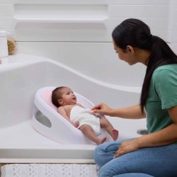 INGENUITY Transat de bain bébé fille antidérapant, de 0 a 6 mois ou