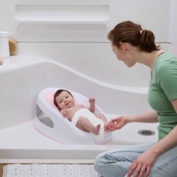 INGENUITY Transat de bain bébé fille antidérapant, de 0 a 6 mois ou